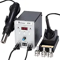 8586 700W 2 in 1 SMD Rework Soldering Station LED Digital Display Hot Air Gun Solder Iron 110V US Plug ESD Welding Repair Tools