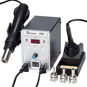 8586 700W 2 in 1 SMD Rework Soldering Station LED Digital Display Hot Air Gun Solder Iron 110V US Plug ESD Welding Repair Tools