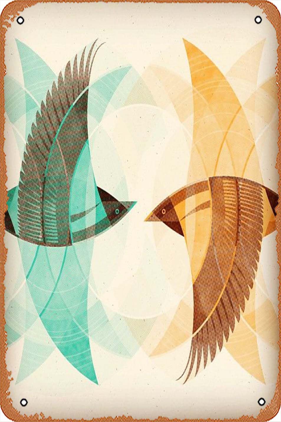 Vintage Metal Poster - Okkervil Baltimore MD Silkscreen Print DKNG Tin Sign 8 X 12 Inches Suitable for Wall Decoration of Bar,Cafe,Garage,Man CAVE