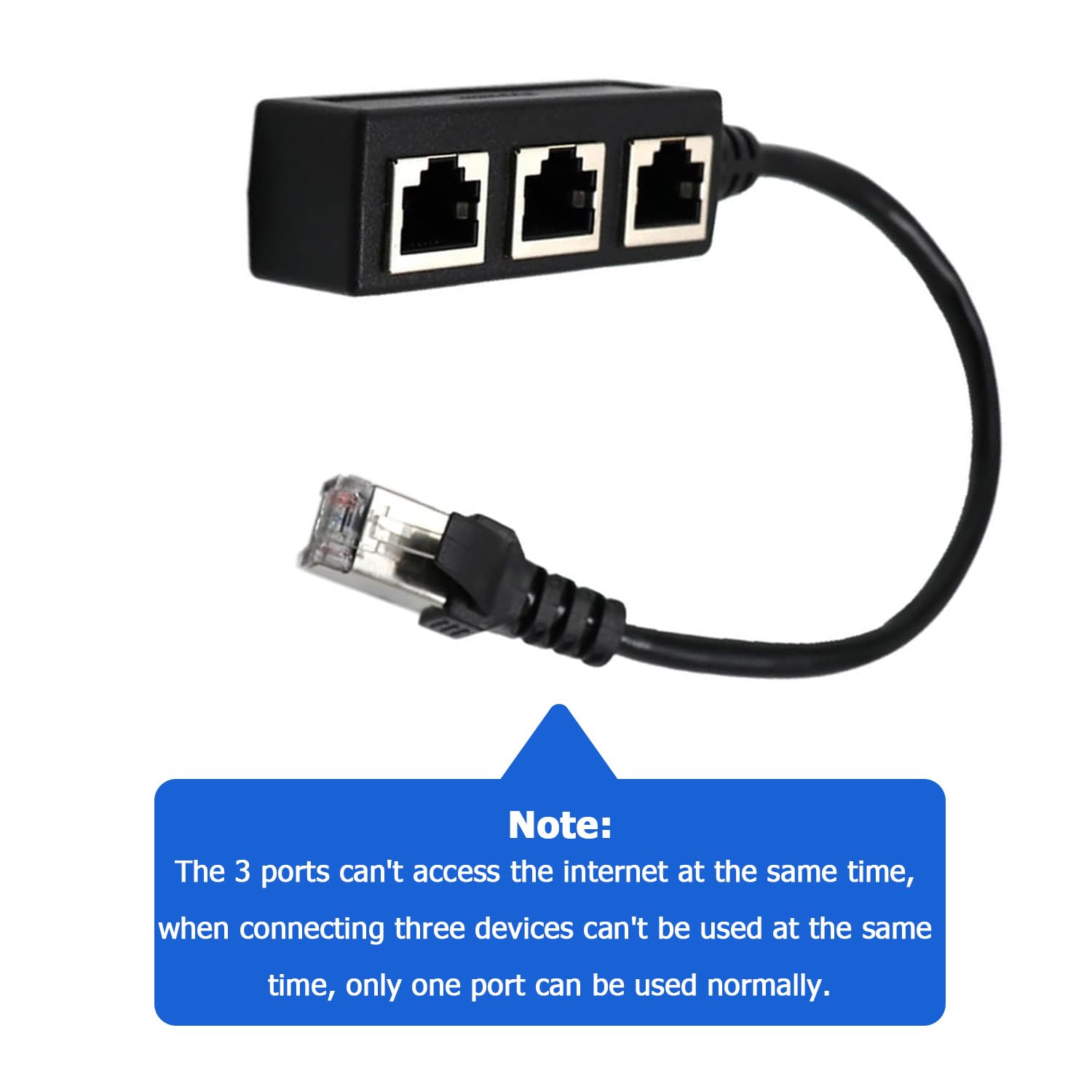 Câble répartiteur Ethernet RJ45 1 mâle vers 3 ports LAN femelles Cat5 Cat5e Cat6 Cat7
