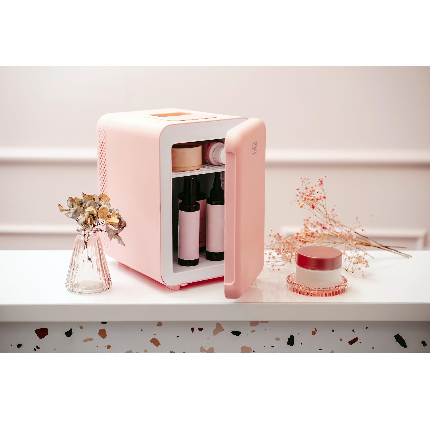 ADLER EUROPE 8084 pink Mini lodówka - 4L