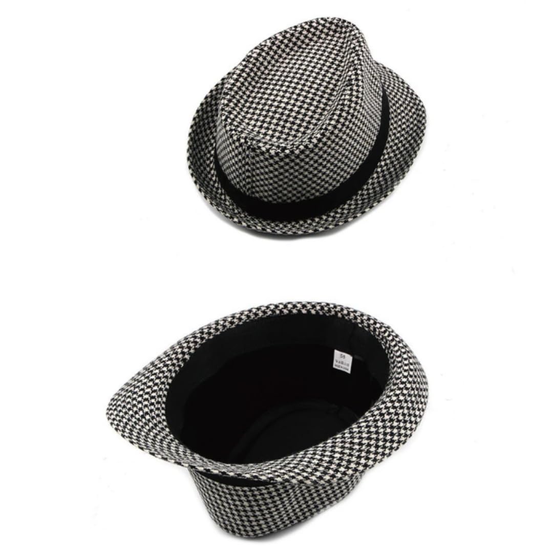Cappello di Paglia Sole Uomo Classic Cappello da Esterno A Quadri Cappelli di Cotone retrò Festa Occasione