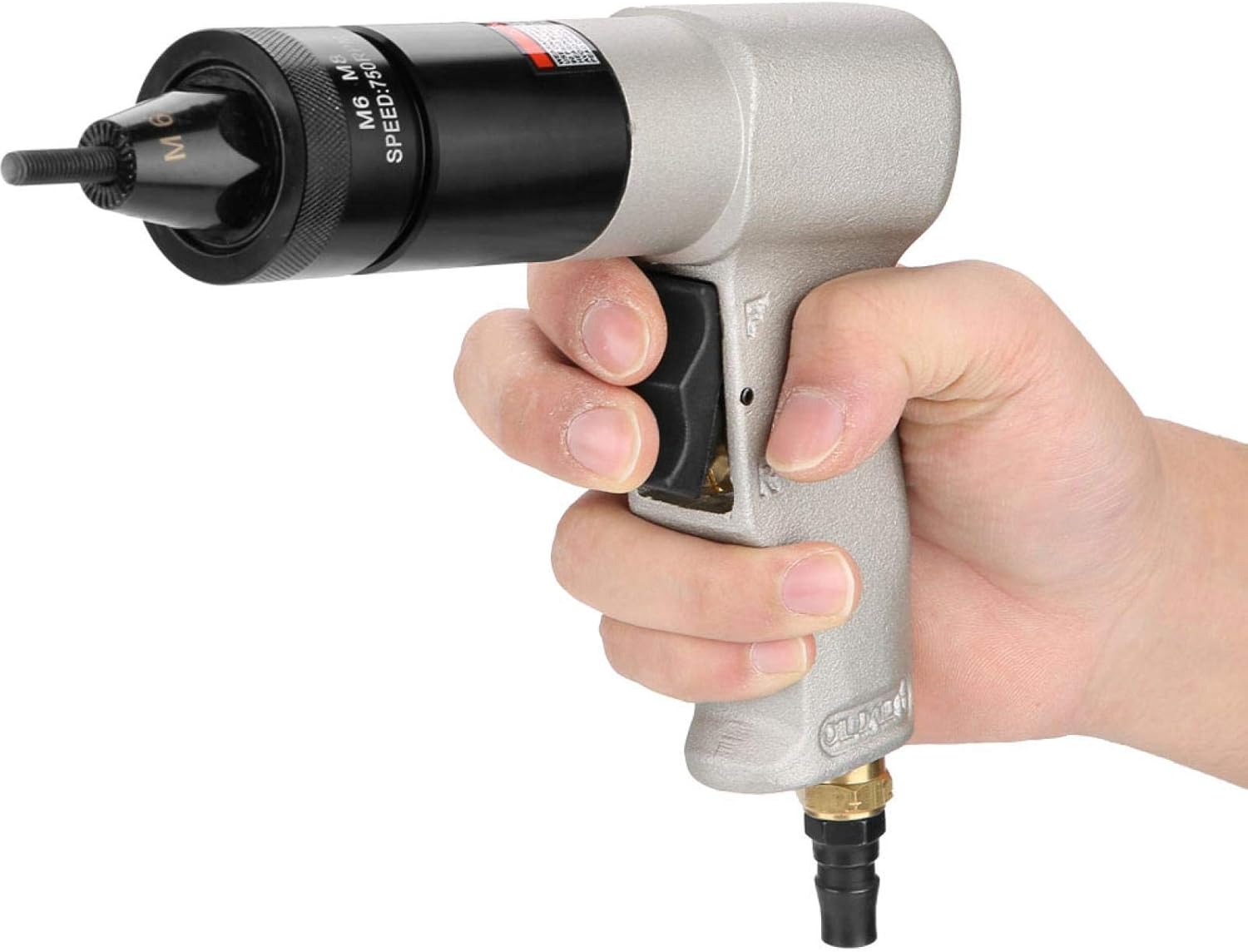 Pneumatic Rivet Nut Gun, 600rpm Air Rivet Nut Gun Pneumatic Riveter with Self-locking for M6 M8 with Nut Chuck and Air Valve