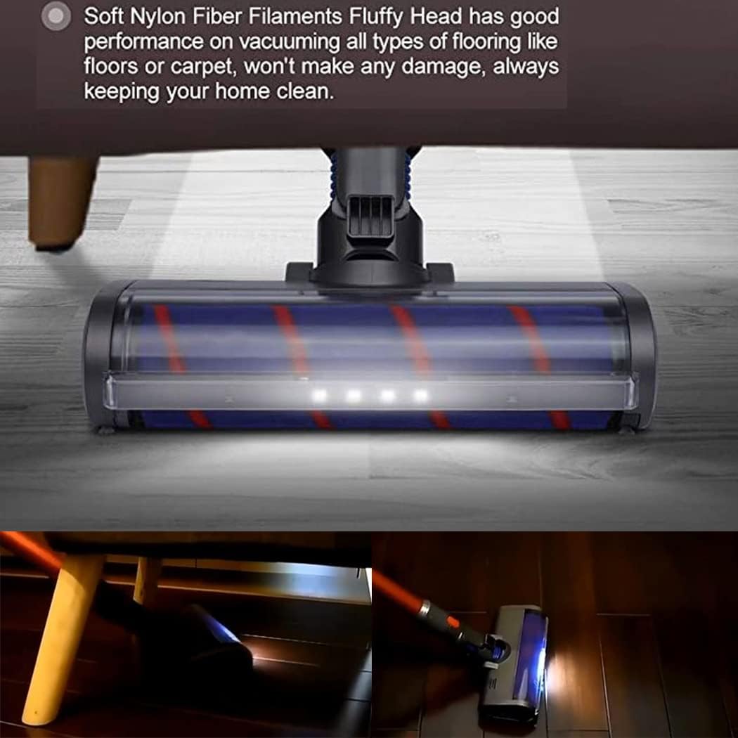 Chuancheng Motorized Floor Brush Head Tool for Dyson V8 V7 V10 V11 Vacuum Cleaner Soft Sweeper, Roller Head Floor Brush Replacement