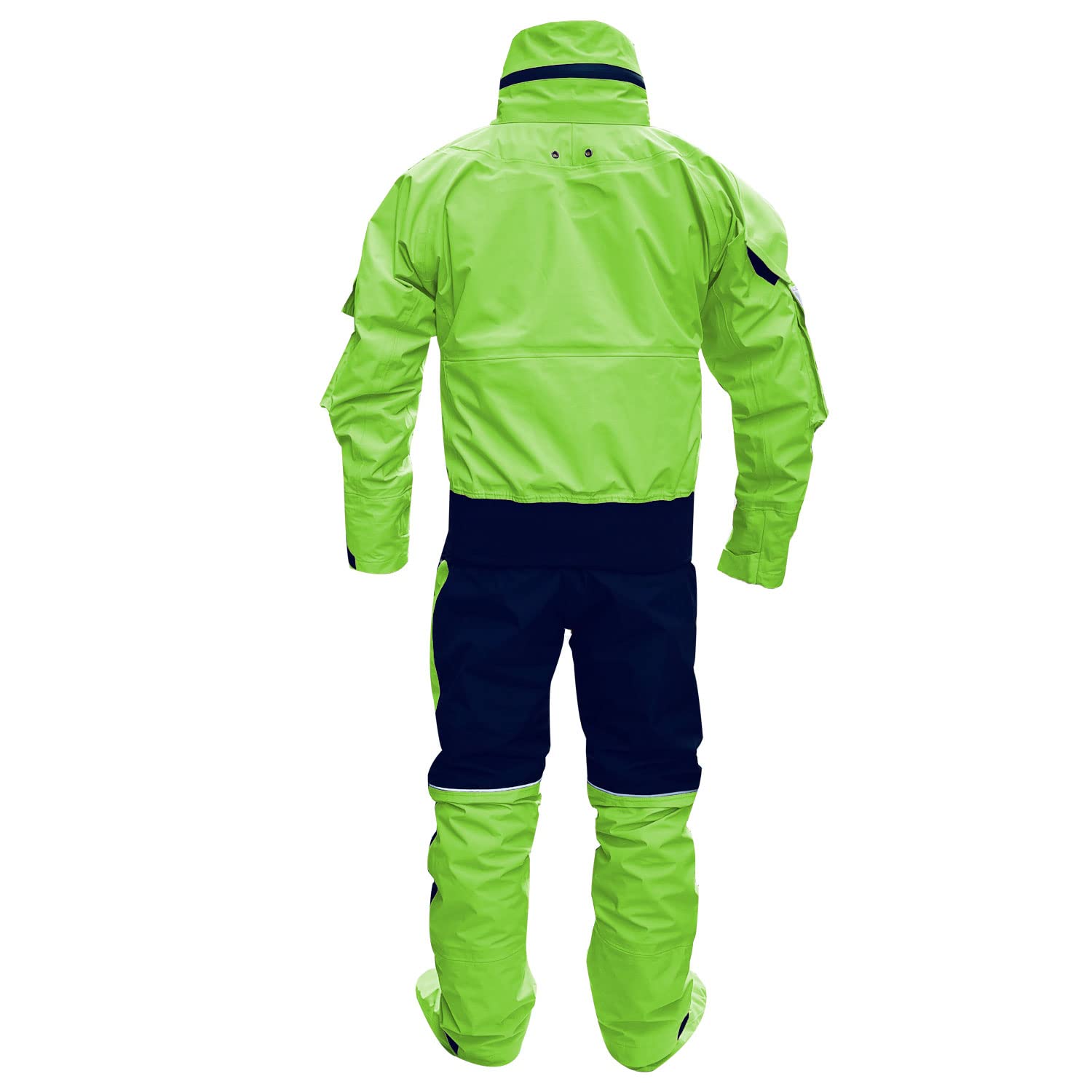 Plus Size Dry Suits for Men in Cold Water Water Rescue Suit with Detachable Hood for Whitewater Canyoneering Kayaking Exploring (Green, 3X-Large)