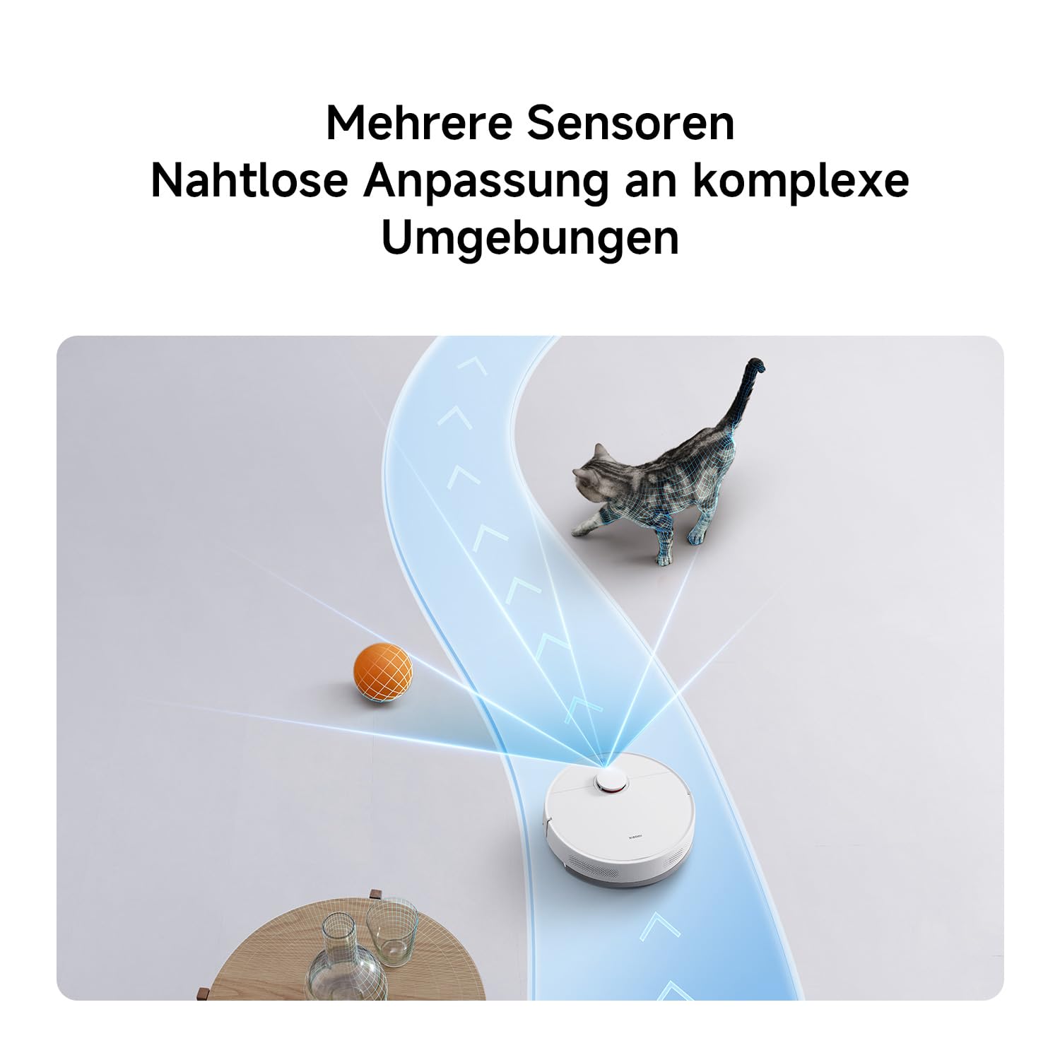 XIAOMI Robot Vacuum S40C, 2-in-1 Staubsauger und Wischer, 5000 Pa Saugleistung, smarte LDS-Navigation, automatische Aufladung, funktioniert auf Teppichen mit kurzem Flor und harten Böden