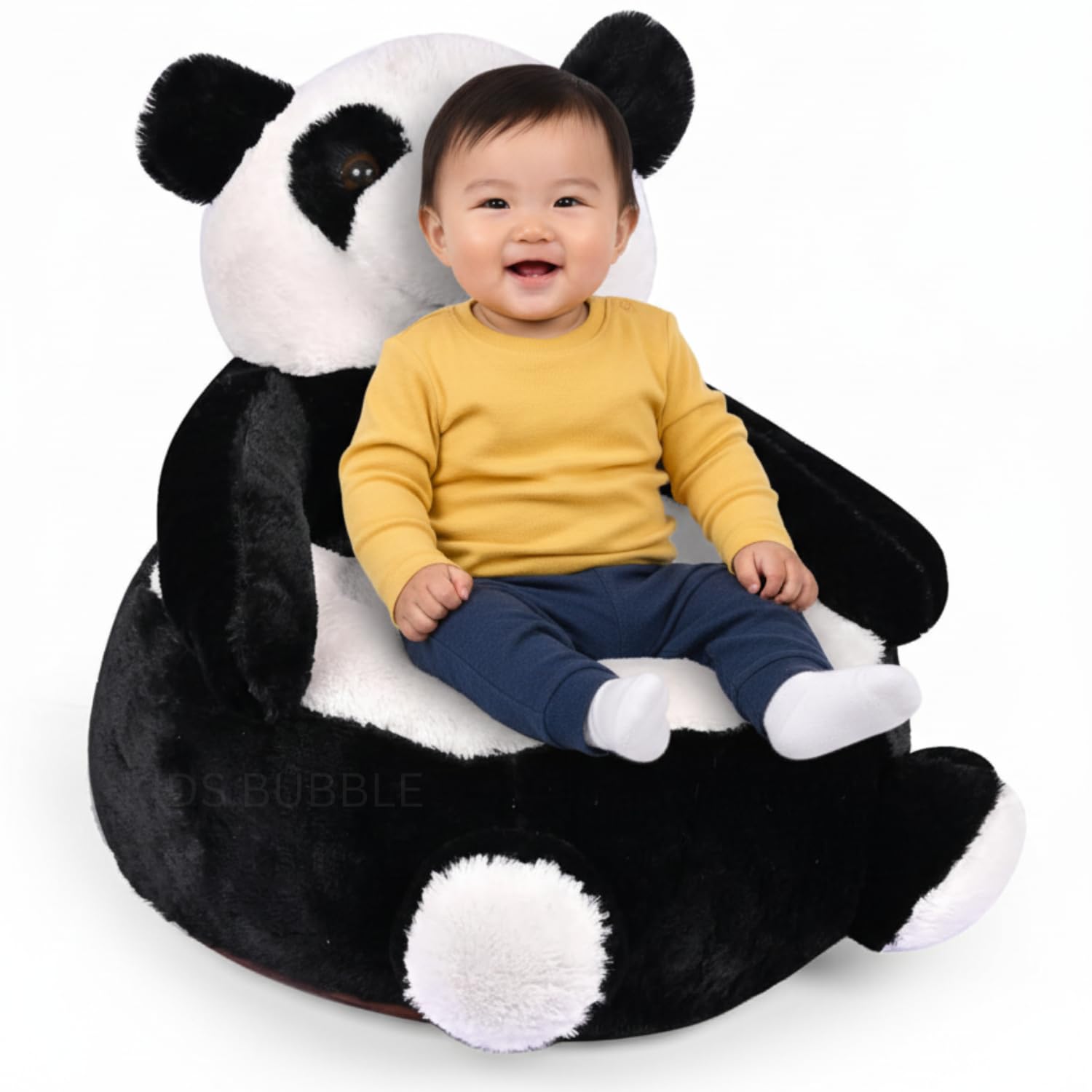 Small Cute Animal Fur Sofa Seat/Furry Cushioned Chair Stuffed with Fiber Cotton, Furniture for Kids, Playing Games or Relaxing | Luxurious Soft Fur Seat (2 Year to 5 Year Kid)-image-2