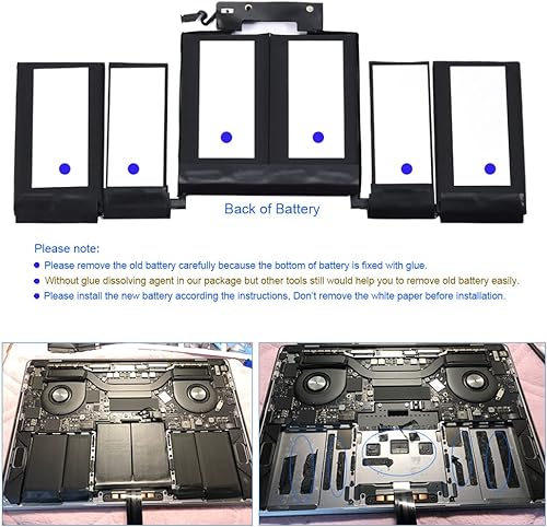 Miniatura 5 de Batería de repuesto A1989 A1964 para MacBook Pro de 13 pulgadas A1989 (mediados de 2018, 2019) y MacBook Pro de 13 pulgadas A2251 (2020), batería