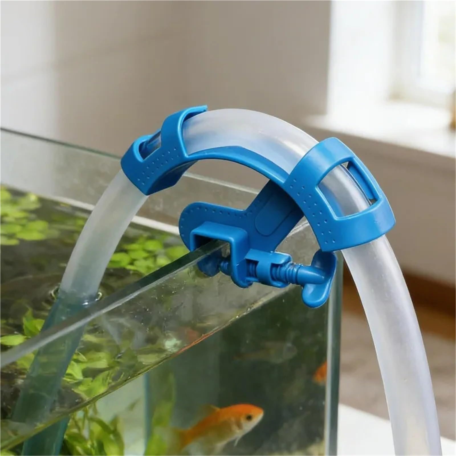 Lot de 20 supports de tube d'entrée et de sortie d'aquarium - Support de fixation pour tuyau d'eau - Pour fixer fermement le tuyau d'eau - Bleu