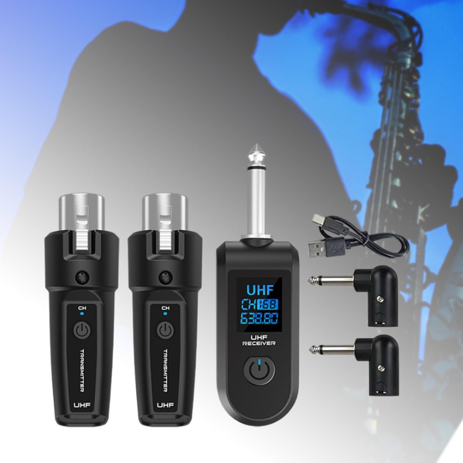 SYSTÈME DE RÉCEPTEUR Transmetteur Audio Sans Fil Portable Pour Guitares