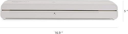 Miniatura 5 de Yaxa Basics Máquina laminadora térmica de 12 pulgadas, calentamiento de 1 minuto, uso en el hogar, oficina, escuela, 20 bolsas incluidas