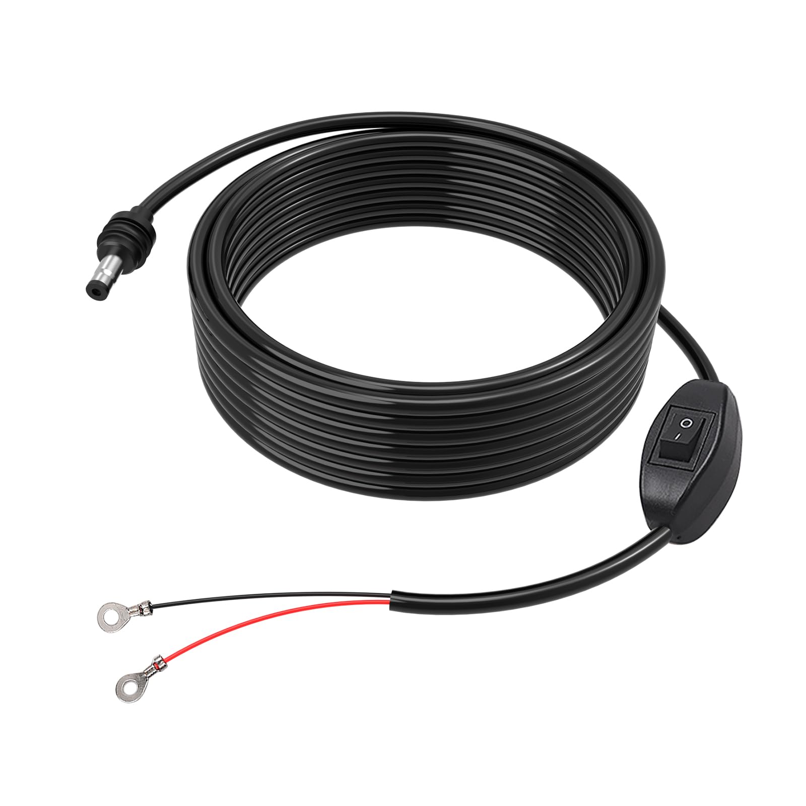 Starlink Mini O Ring to DC Connecters Extension Cable with On/Off Switch O-Ring DC Charging Cable for Starlink Mini Direct Battery Power Cable 18AWG