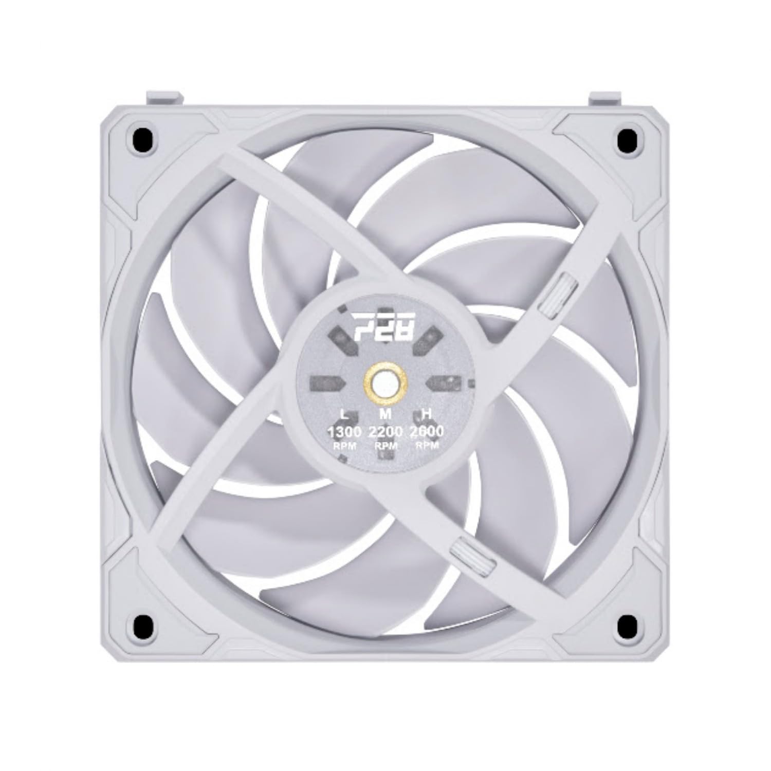 LIAN LI UNI P28120-3W - Ventole P28 120 con regolatore di velocità, colore: Bianco