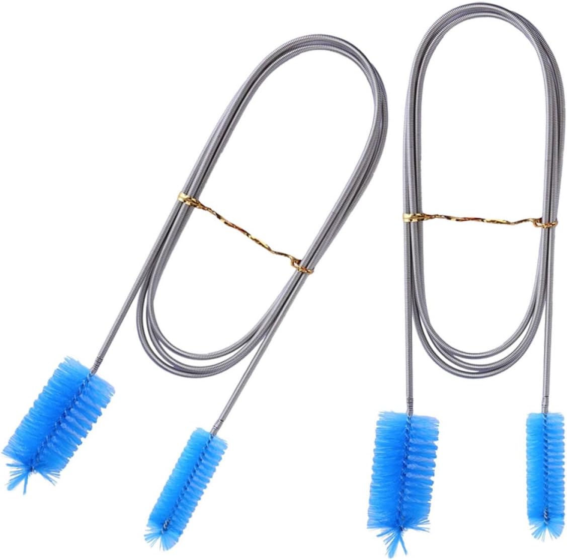 Mobestech 8pcs Double-Ended Aquarium Cleaning Brush Flexible Fish Tank Brush Spring for Thorough Cleaning of Tanks Hoses Drains