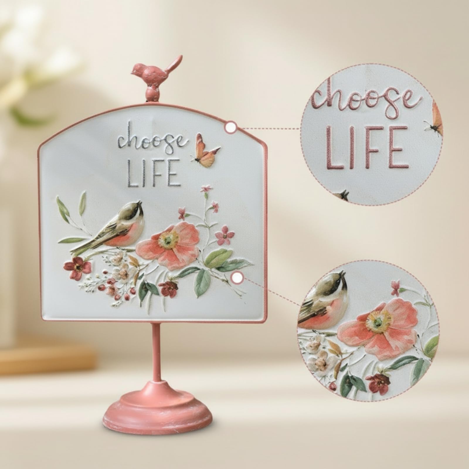 Casa Pequeña Pájaros con Diseños Florales Artesanal Casa Pequeña Nido corativo para Balcón