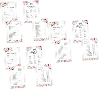 ABOOFAN 60 Pçs Cartões De Jogo De Casamento Cartões De Jogo De Noiva Jogos De Festa De Noivado Comemorar Adereços Cartões De Jogo De Aniversário De Noiva Cartões De Jogo Jogo De Festa De