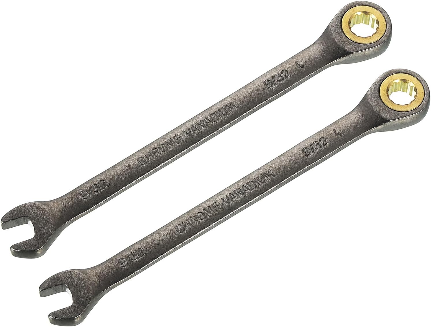 – sourcing map 2pcs 9/32" Ratcheting Combination Wrench Spanner SAE 90 Teeth 12 Point Ratchet Box Ended Open End Spanner Tools with 4° Ratcheting Precision CR-V Spanner for Auto Repairs