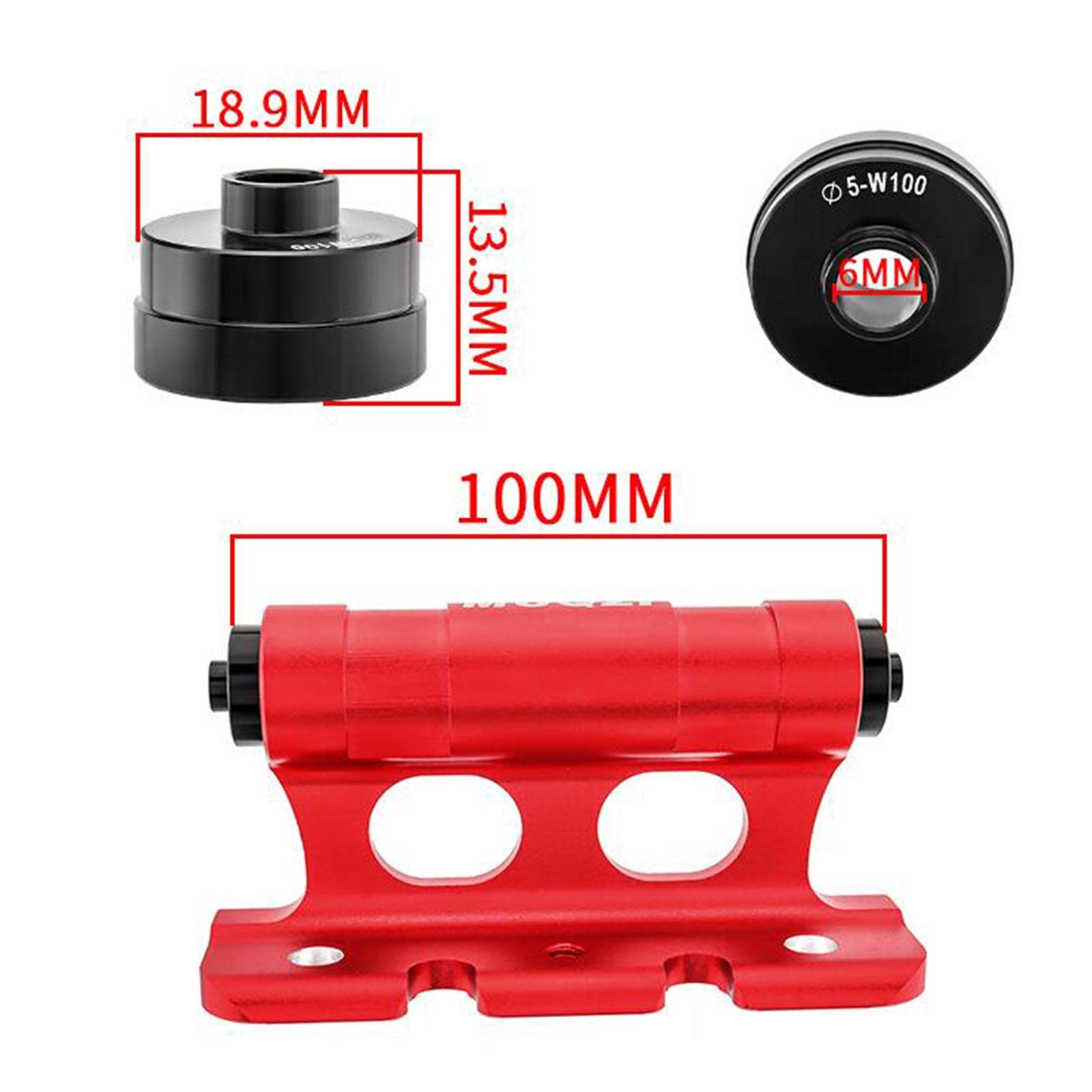 2 Piezas Soporte Bicicleta Montaje Horquilla Portaequipajes Trasero Portabicicletas Aleación Aluminio Liberación Rápida Adecuado para Coche Garaje, ROJO