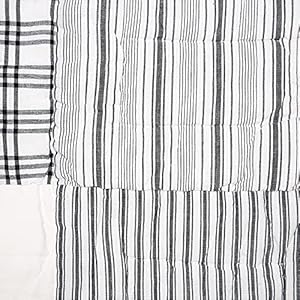 VHC Brands Sawyer Mill Patchwork Reversible Throw Black 60×50