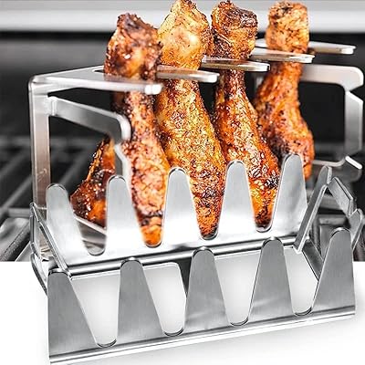 Stainless Steel Multi Grill Rib Rack BBQ Roasting Kuwait Ubuy