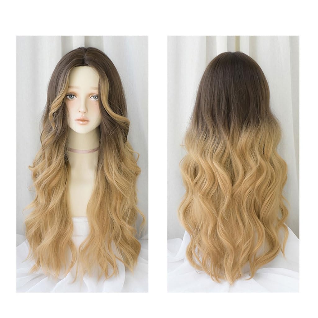 Perruque naturelle pour femmes bouclée avec effet cheveux humains