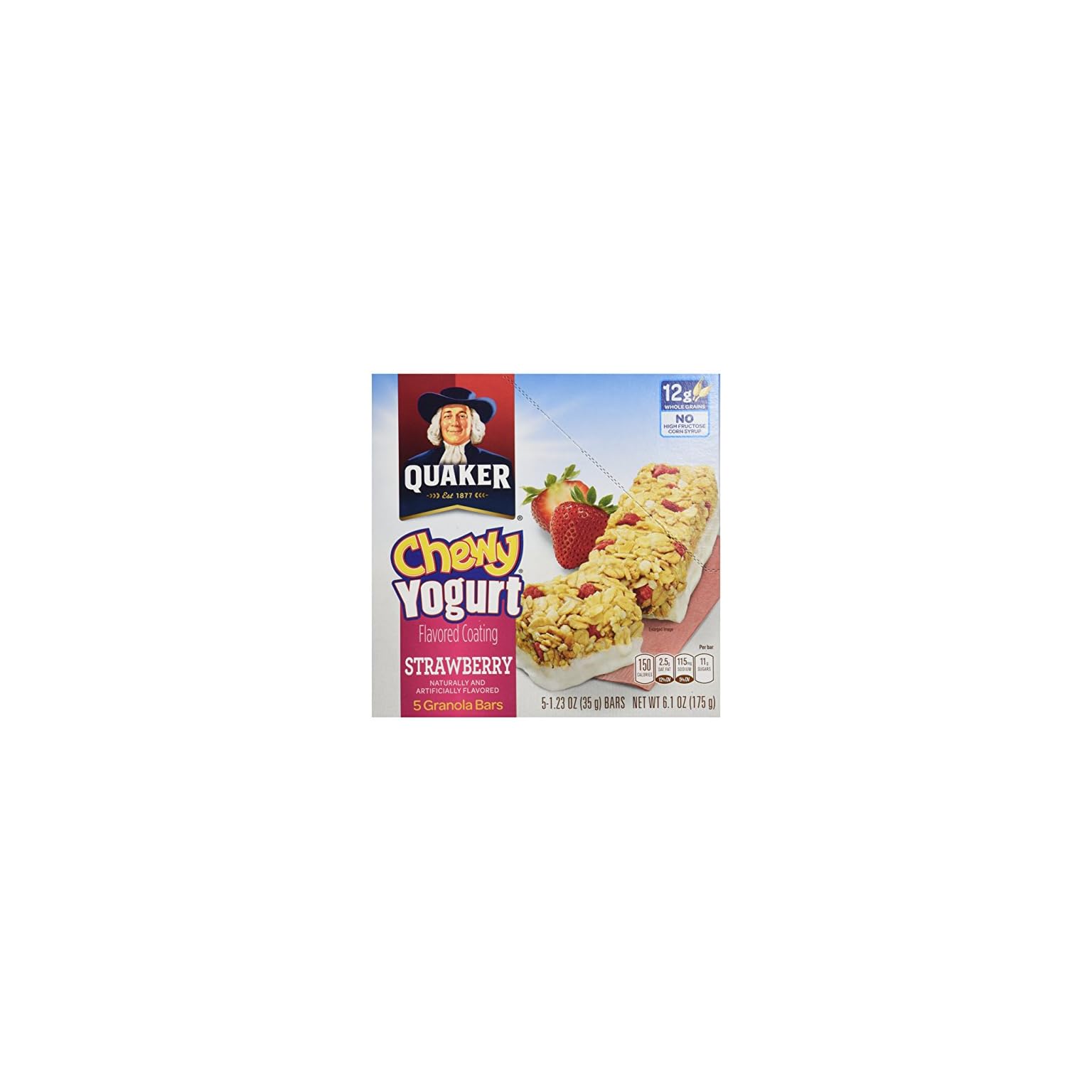 Quaker Chewy Yogurt Granola Bars, Strawberry, 6.1 oz Family yogurt