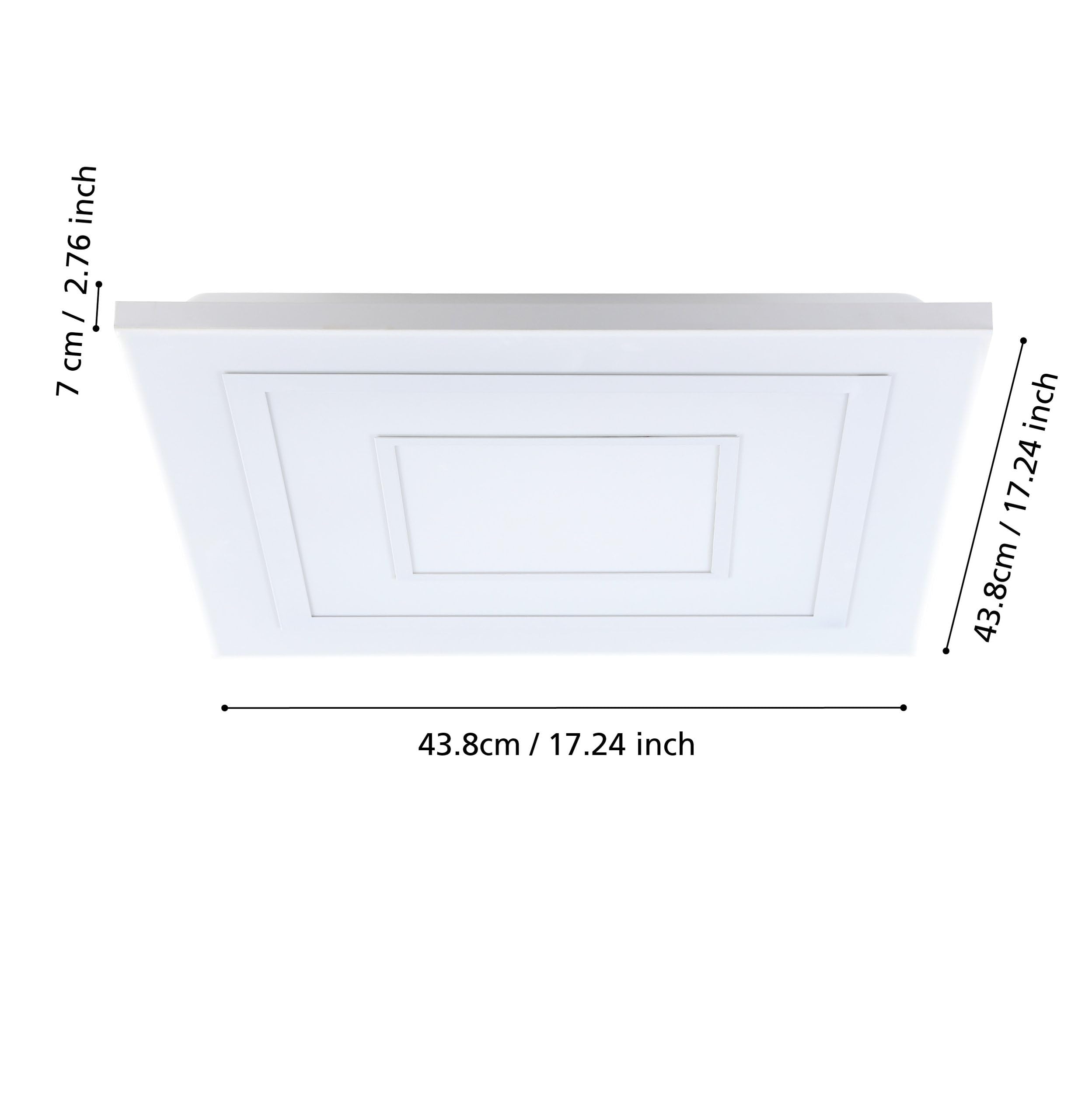 EGLO LED Panel Albarca, dimmbare Deckenleuchte, Aufbauleuchte für