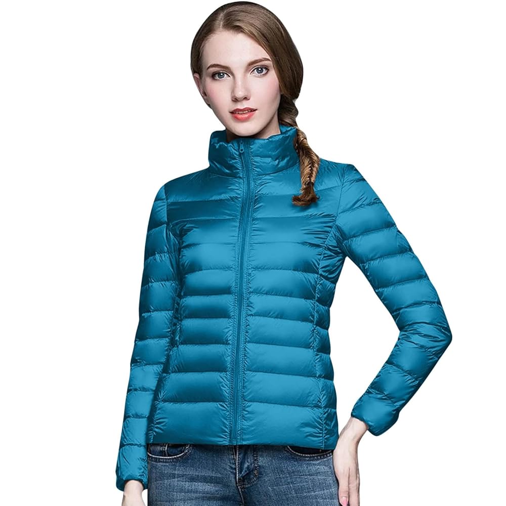 Doudoune Légère Femme Avec Capuche - Duvet Cintré, Coupe-vent, Imperméable, Pliable, Pour Randonnée Et Ville