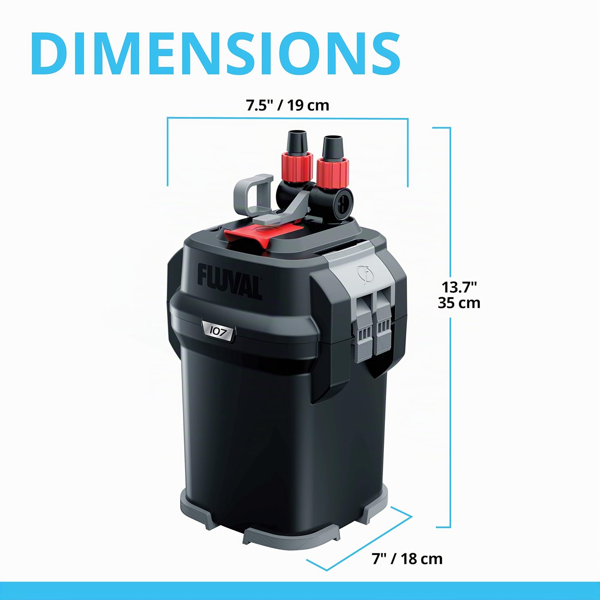 Fluval 107 Filtre Extérieur pour Aquariophilie