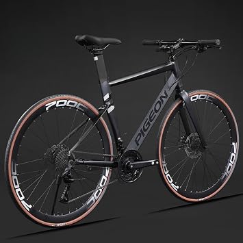 2025 New Road Cycle Bicycle, Aero Road Bike 700C Windproof Competition, 24/27/30 Speed, Suitable for Heights, Over 65.0 inches 165 cm, Bend Handle, Disc Road Bike, Aluminum Alloy Speed Racing