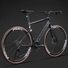 2025 New Road Cycle Bicycle, Aero Road Bike 700C Windproof Competition, 24/27/30 Speed, Suitable for Heights, Over 65.0 inches 165 cm, Bend Handle, Disc Road Bike, Aluminum Alloy Speed Racing