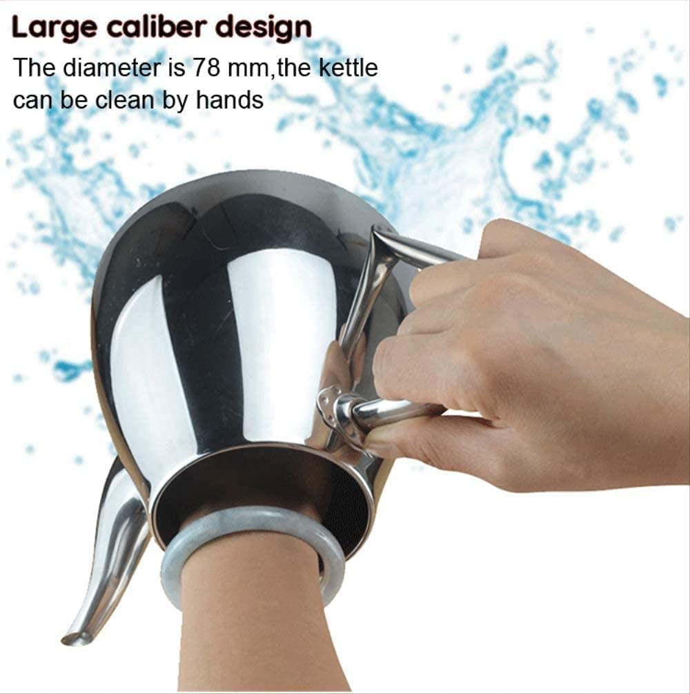 Teiera in acciaio inossidabile da 1000 ml semplice e creativa con colino da tè Teiera con infusore per tè Set di stoviglie per tè Teiera con infusore per bollitore semplice e creativo per induzione,