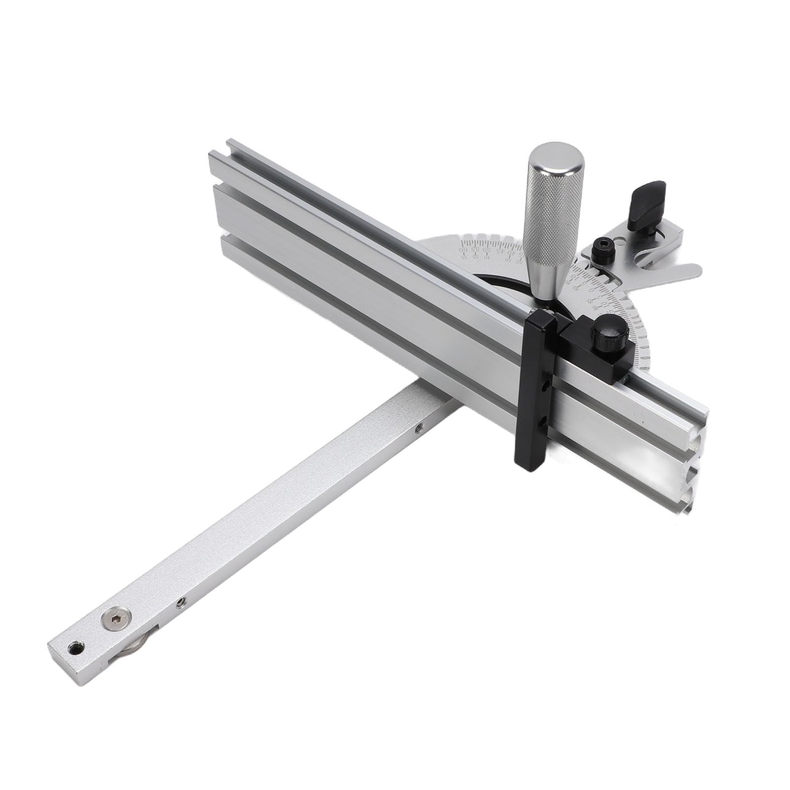 FTVOGUE Miernik Kątowy ze Stopu Aluminium z Ogrodzeniem 250 Mm i stalową prowadnicą do Piły Stołowej Dokładne Cięcie dla Majsterkowiczów