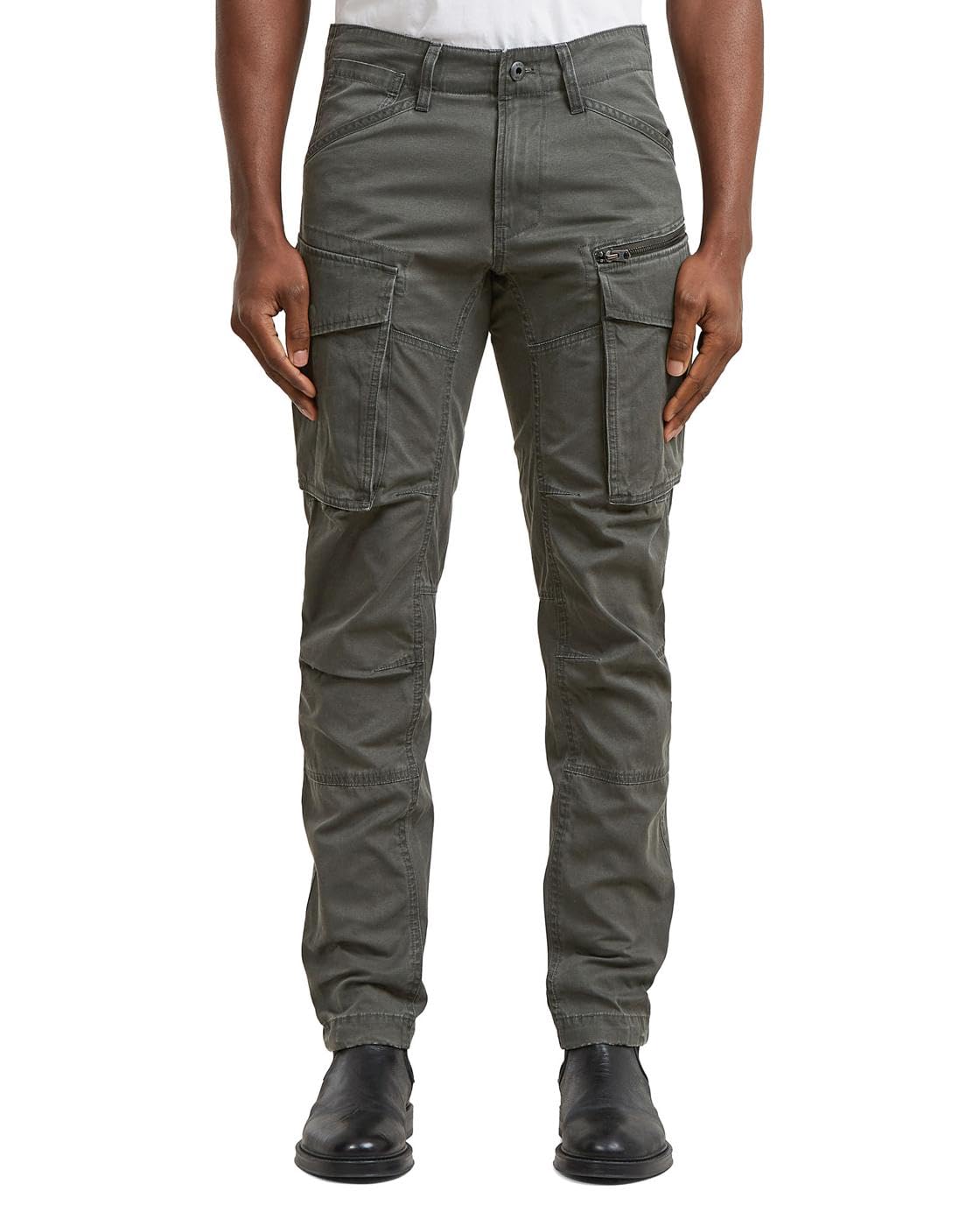 G-Star Men's Rovic Zip 3D Regular Tapered Pants, Size: 36/38, Color Gray