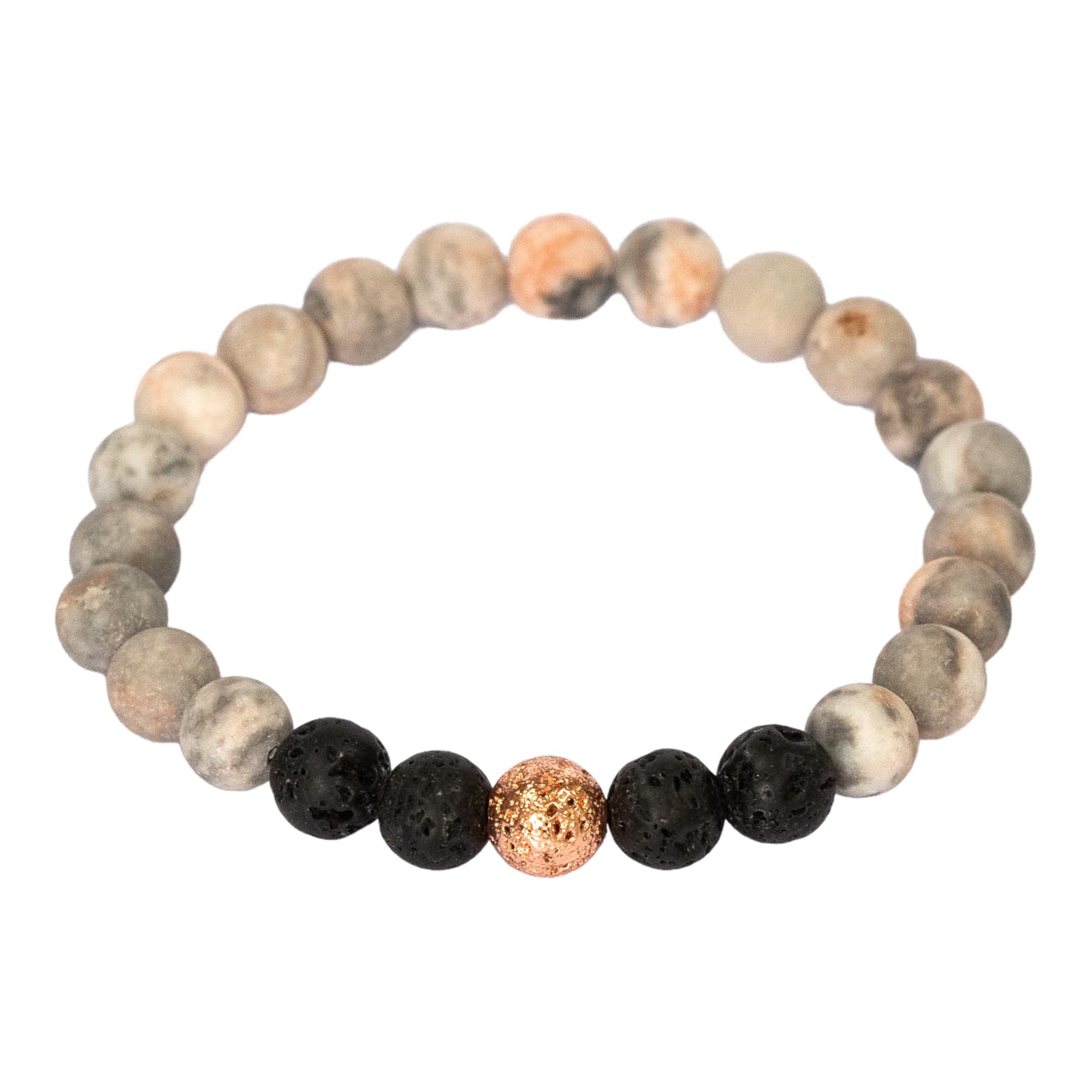 Anxiety Bracelet And Lavender Oil Gift Box Lava Rock Pink