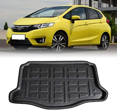 Car Auto Rear Trunk Cargo Mat Tray Liner Cover for Honda Fit Hatchback 2014-2019, Jazz Hatchback 2014-2019