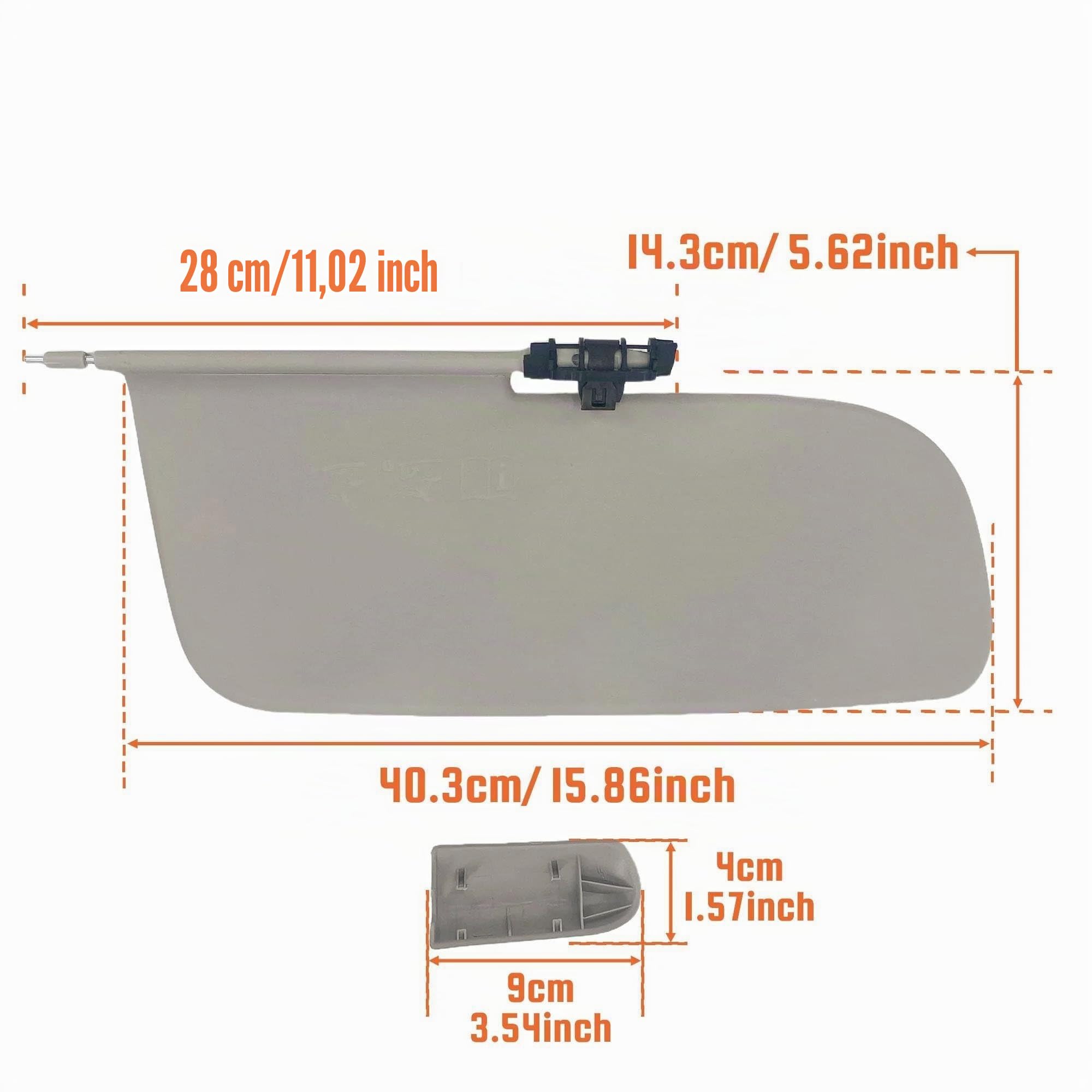 Pare-Soleil Intérieur Voiture pour Citroën C3 II pour Zenith 2009 – 2016 Conducteur Gauche Droit 1613251480 816381(Left Side)