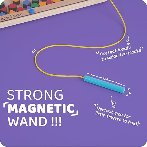 Miniatura 4 de LiKee Fuerte laberinto magnético, juguetes Montessori para niños y niñas de 1, 2, 3 años, rompecabezas Wodden que desarrolla habilidades motoras