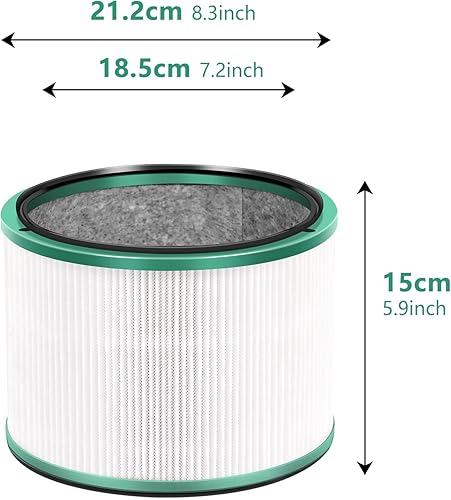 Miniatura 5 de EGR Filtro purificador de aire de repuesto para purificador de torre Dyson Pure Cool Link TP01, TP02, TP03, BP01. Compatible con purificadores de