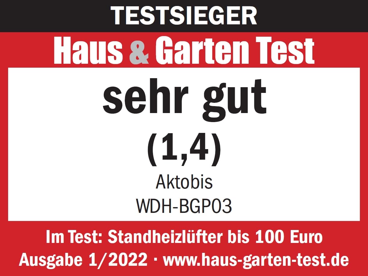 Aktobis Heizgebläse Elektroheizer Heizung Frostwächter Bauheizer WDH-BGP03 (3 kW / 230 V), rot