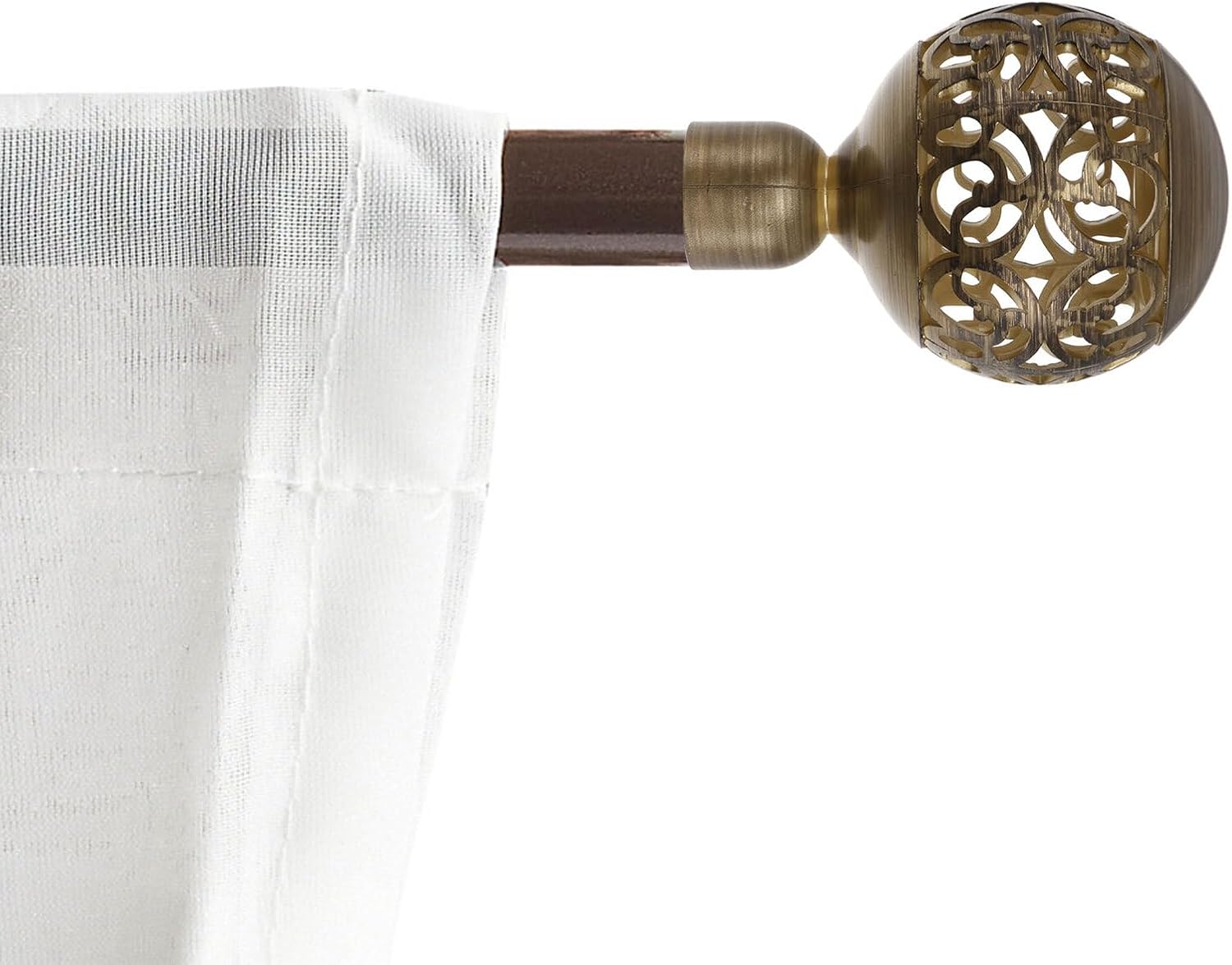 2pcs Curtain Rod Finials Decorative ABS End Caps for Home Decor