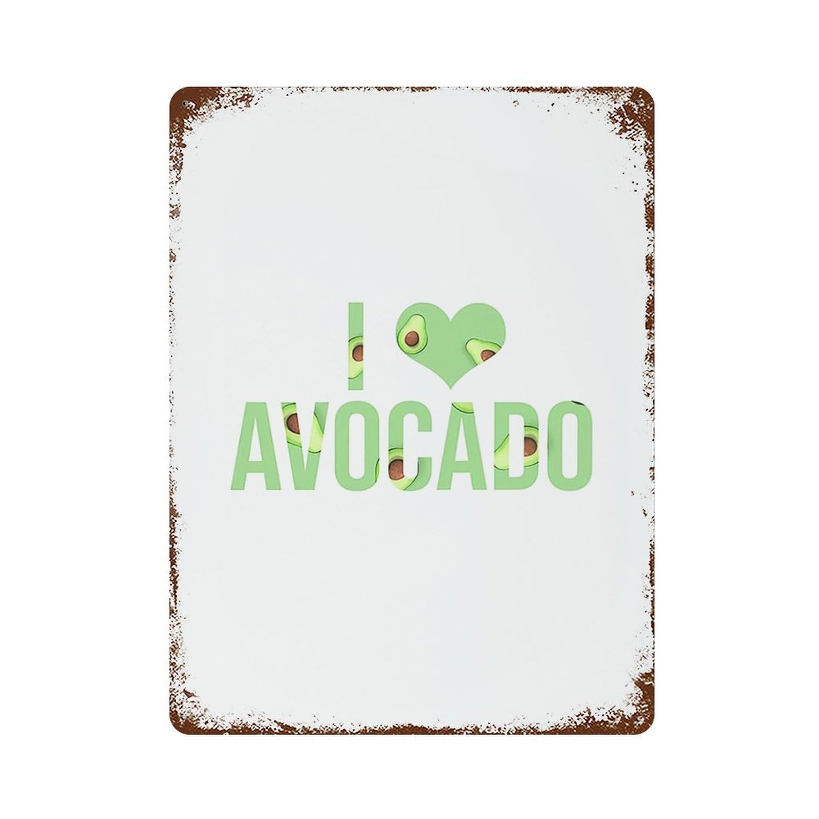 xiaoxiaoshen Quote I Love Avocado Wall Decor Art Metal Tin Poster Modern Home Decor Art Home Bar Shop Decorations Vintage Sign 40x30cm