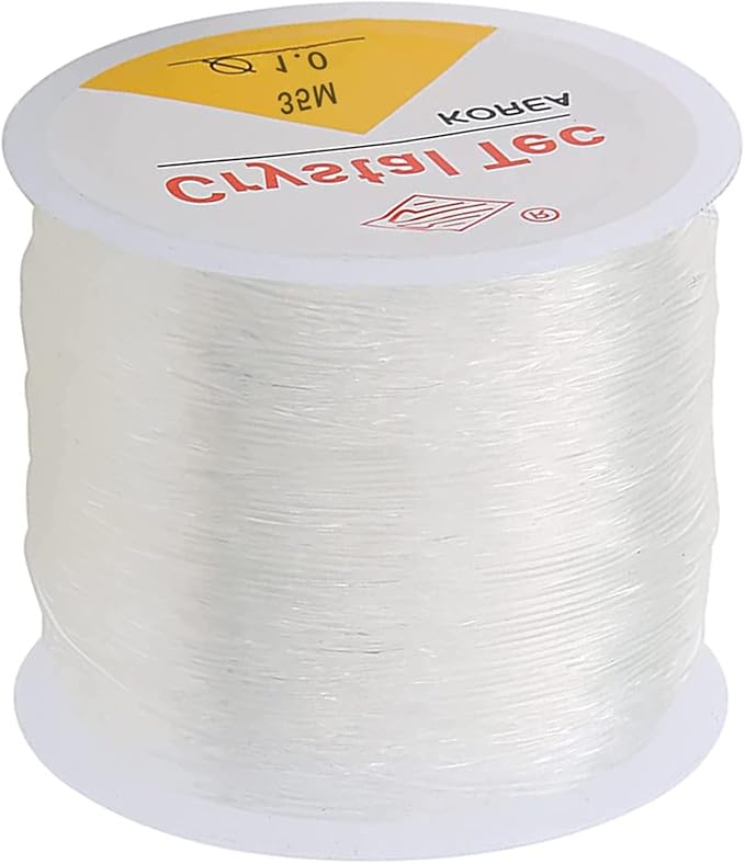 35 m Elastic Beading Thread, Clear Round Crystal String Stretch Line