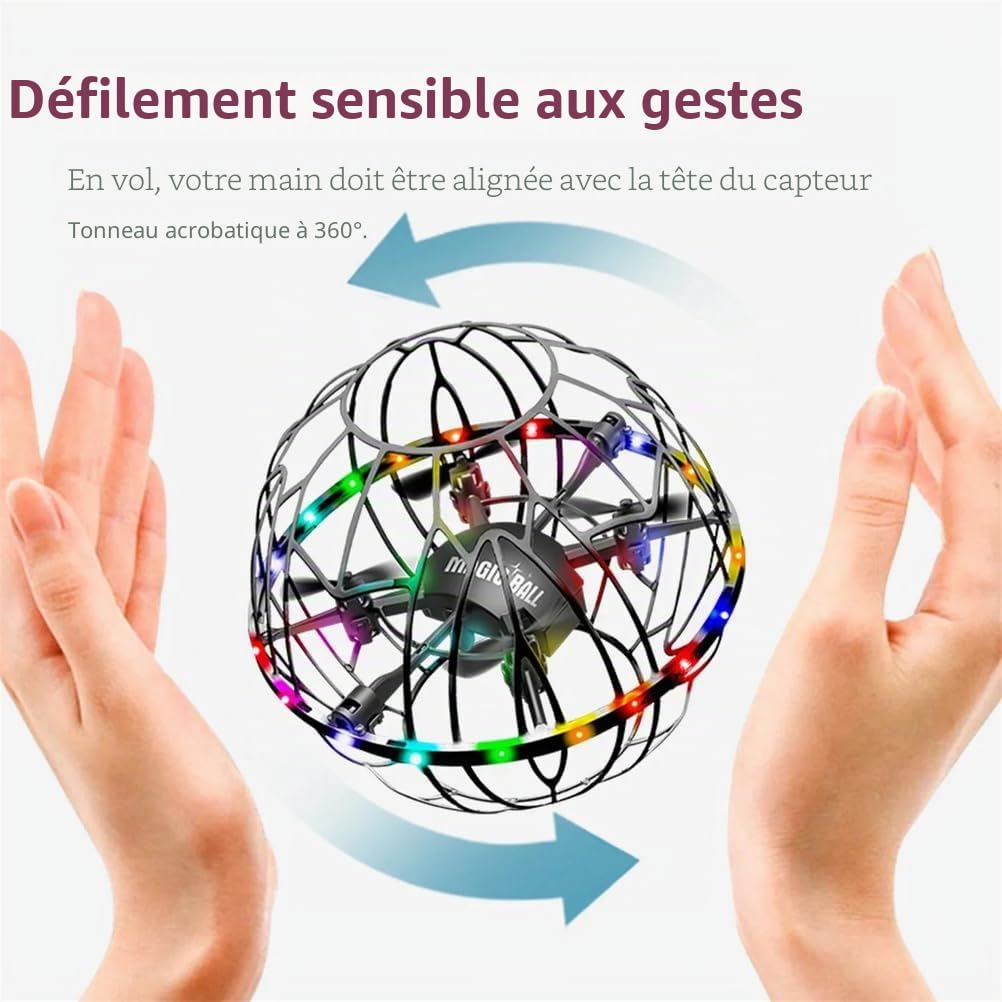Drone rc pour compétition de Football, WiFi FPV, Maintien de la Pression d'air, hélicoptère à Induction Infrarouge, Ballon Volant rc, Jouets, Cadeaux,Noir,Triple Battery