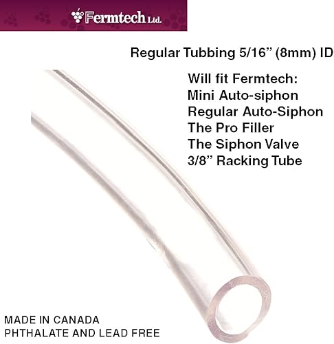Miniatura 4 de Fermtech Tubo de vinilo de grado alimenticio - 516 ID - 716 OD, transparente, 25 pies