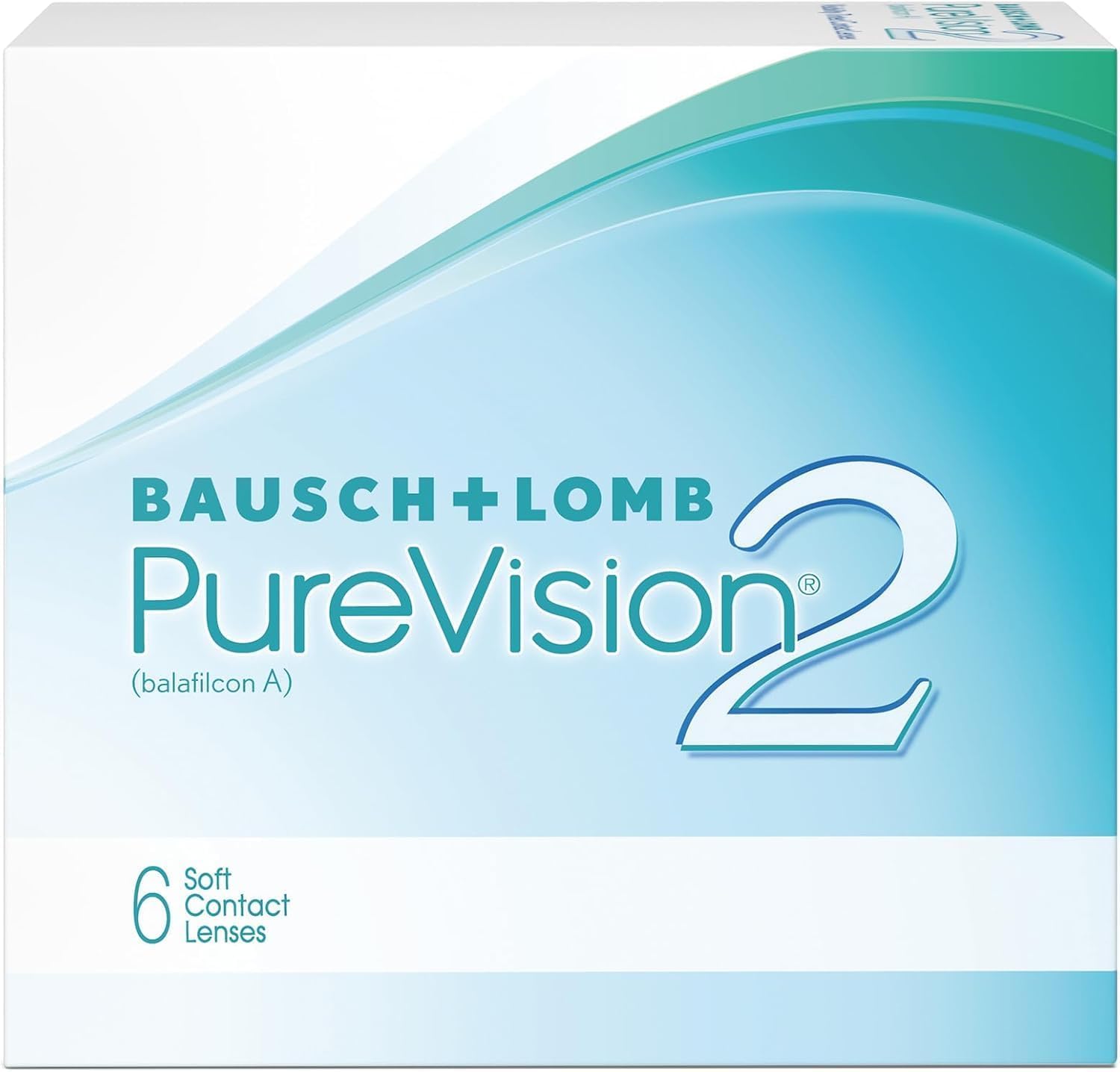 PureVision 2 BAUSCH + LOMB lentillas mensuales esféricas, 6 unidades / 8.6 BC / 14.00 DIA / -​00,​75