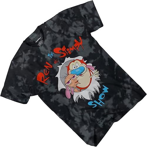 Miniatura 3 de Nickelodeon Camisa clásica de los años 90 para hombre, teñido anudado, Ren & Stimpy Show, estilo vintage, estilo retro y teñido anudado