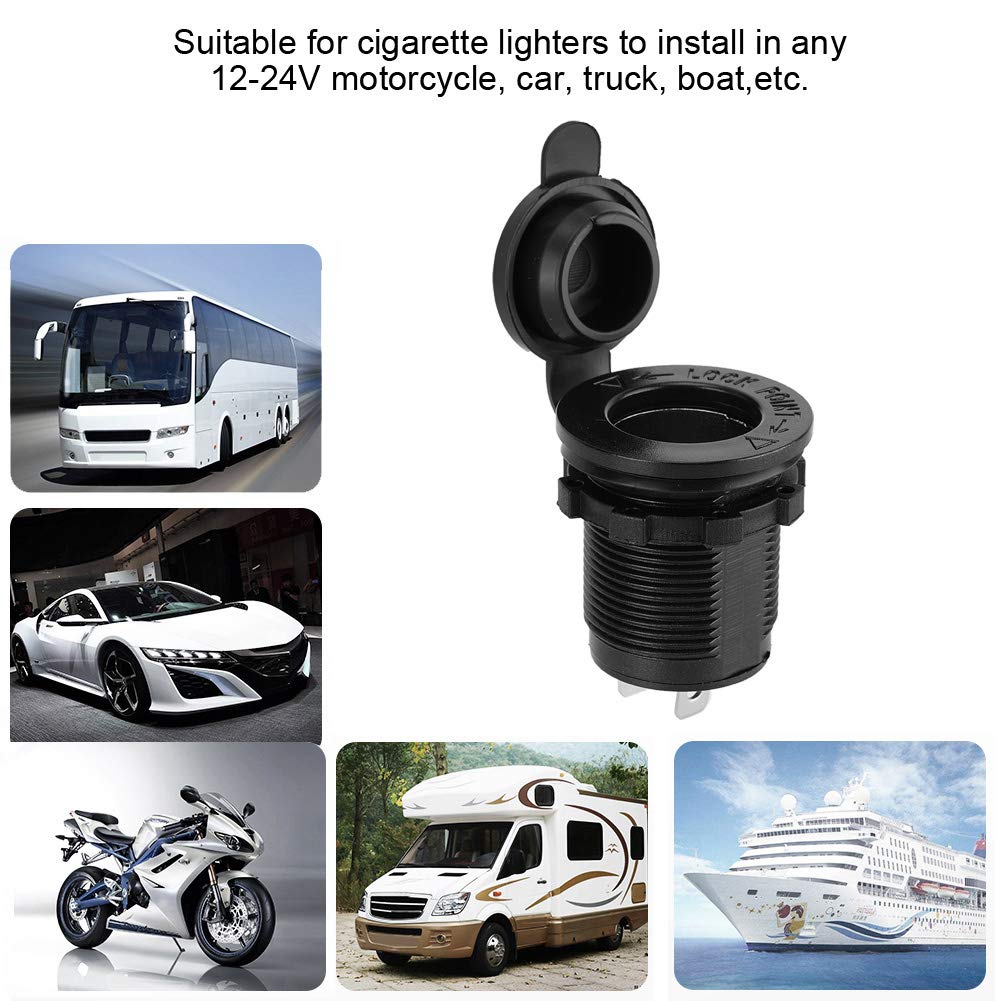 Fydun Presa Accendisigari Universale 12V/24V Per Auto E Moto – Impermeabile Con Coperchio