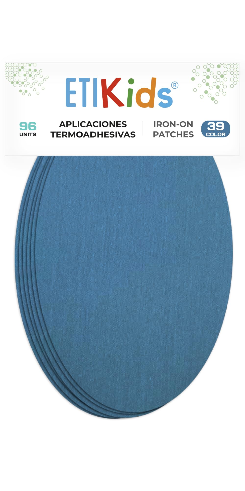 96 Navy Blue Iron-On Fabric Repair Patches – Knee & Elbow Patches for Clothes, Trousers, Jackets, Sweaters & Shirts, 16 x 10 cm — image 1