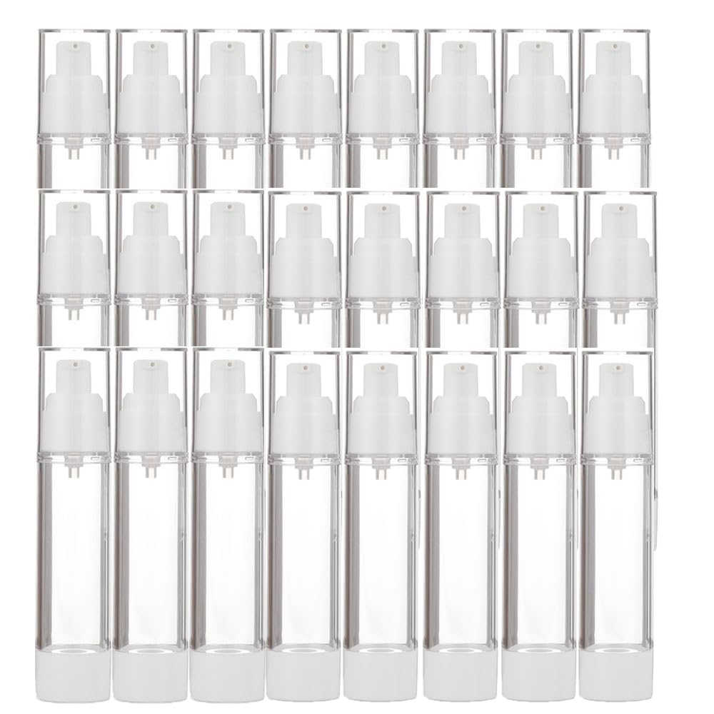 20 unidades botellas sin aire vacías de plástico 5-100ml, dispensadores de vacío recargables para crema, loción y aerosol, portátiles para viaje (20,50ml,Botella de pulverización)
